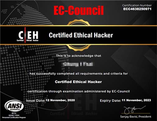 SET復得科技資訊救援中心 CEH 道德駭客認證